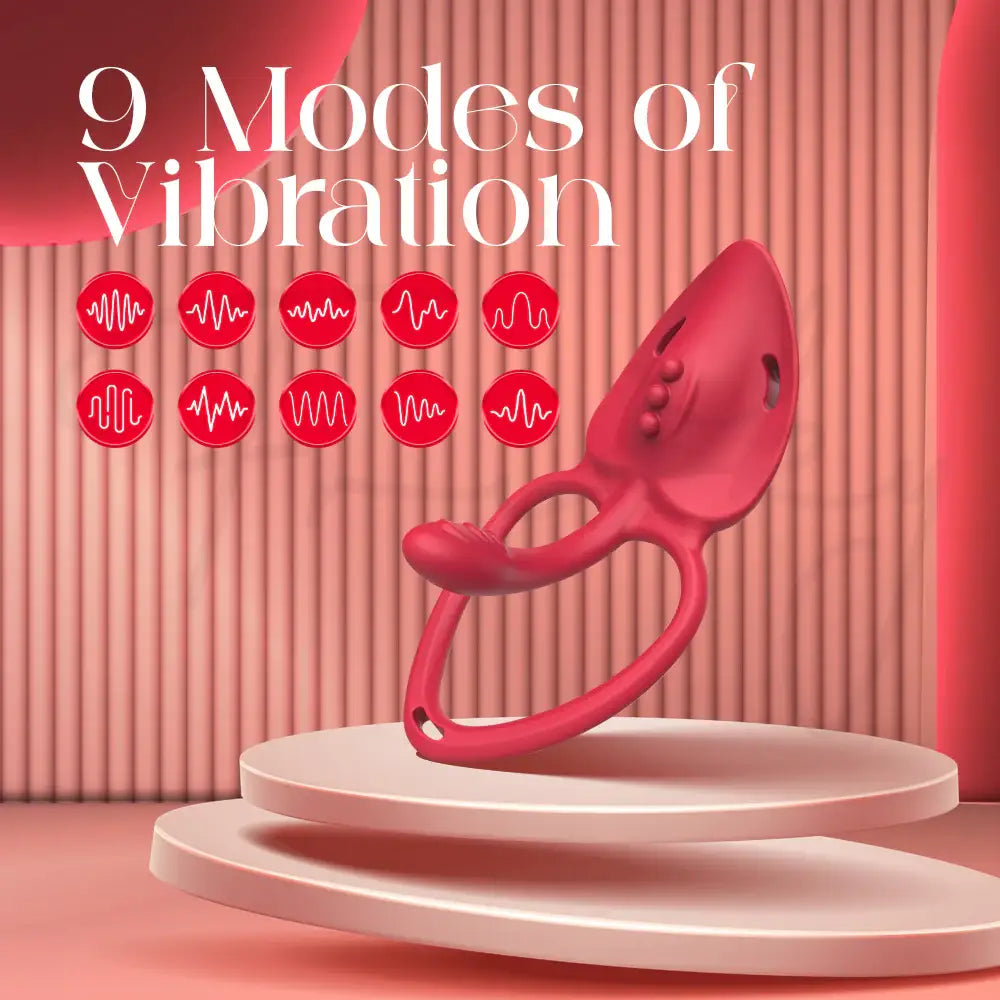 FlareBelle - Wearable Remote/APP Control Vibrator Paired With Cock Ring + Strap - Frisky Business Adult Sex Toys Shop