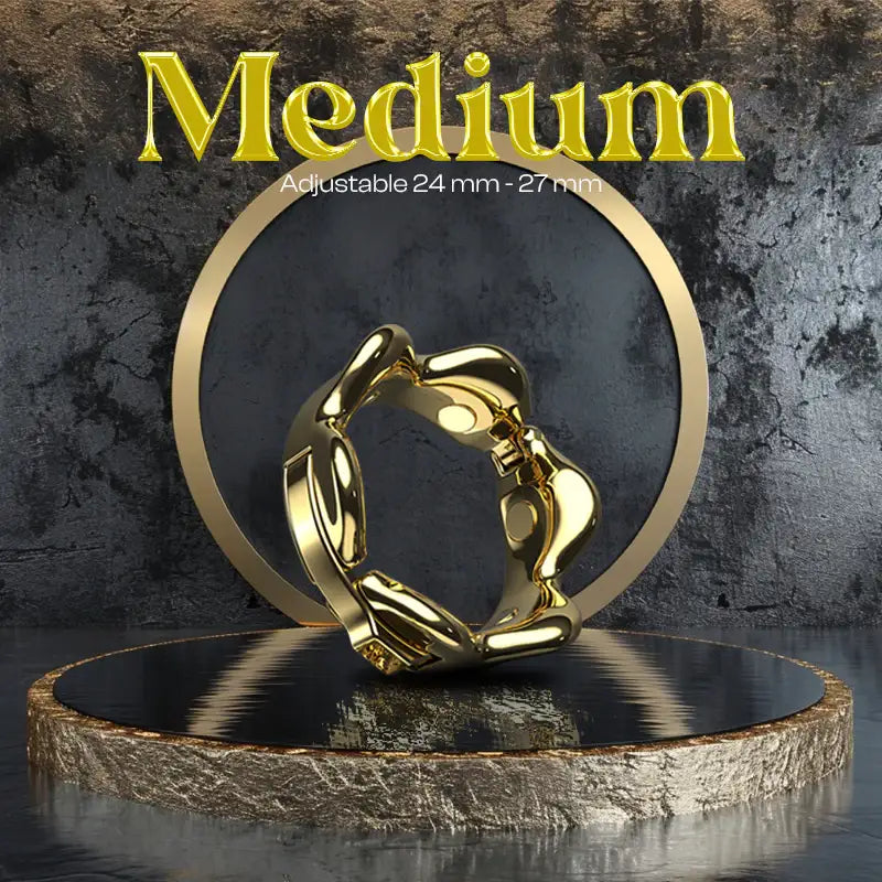 Golden Enthrall - Adjustable Zinc Alloy Cock Ring - Frisky Business Adult Sex Toys Shop