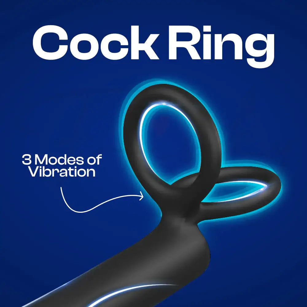 Infinity Vibe - Vibrating Cock Ring With Dual Loops + Dildo Vibrator, Adult Male & Couple Rechargeable Sex Toys - Frisky Business Adult Sex Toys Shop