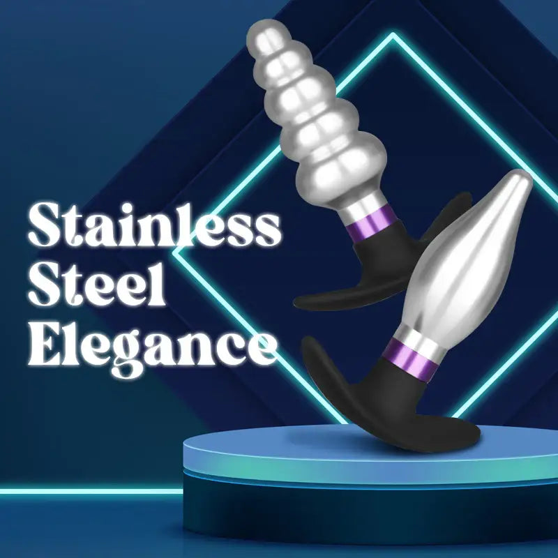 Metallic Moan – Metal Butt Plug - Frisky Business Adult Sex Toys Shop