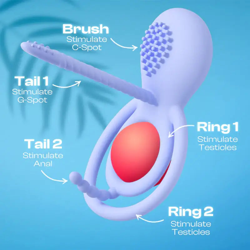 Mizz Mystique - APP Control Vibrating Dual Cock Rings - Frisky Business Adult Sex Toys Shop