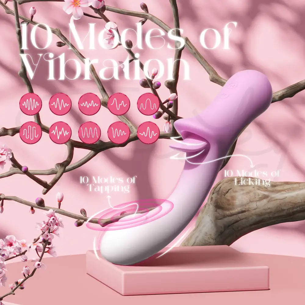 Moonlit Touch – Tongue Licking Clitoral Stimulation G-Spot Tapping Vibrator - Frisky Business Adult Sex Toys Shop