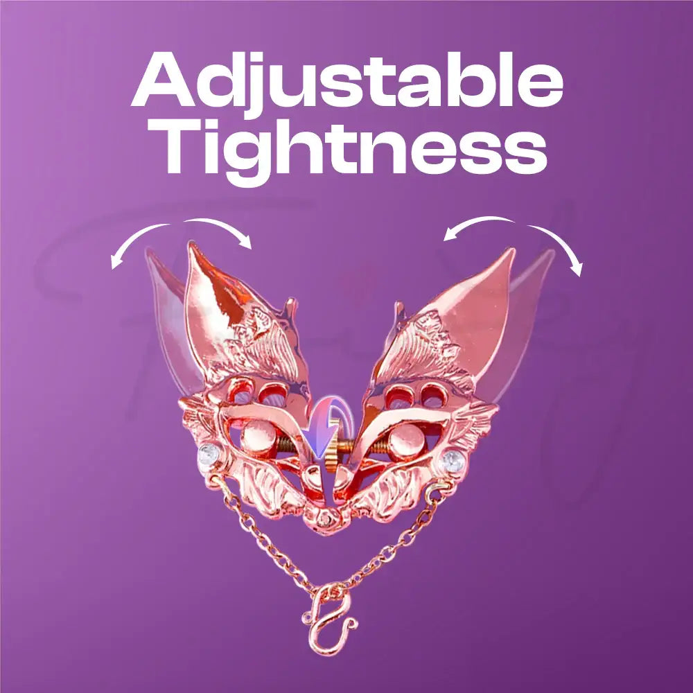 Mystic Fox – Female Foxy Adjustable Nipple Clamps With Feather - Frisky Business Adult Sex Toys Shop