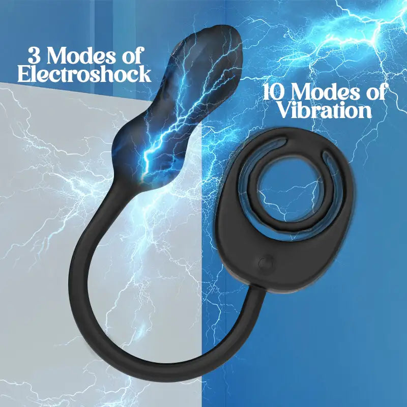Pulsing Zap - Electroshock Vibrating Cock Ring with Remote Control - Frisky Business Adult Sex Toys Shop