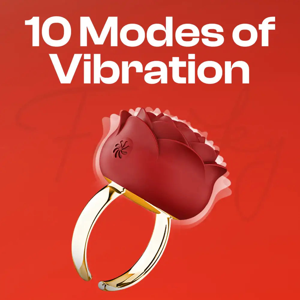 Rosette Pulse - Rose Wearable Ring Vibrator, Adult Females Rechargeable Sex Toys - Frisky Business Adult Sex Toys Shop