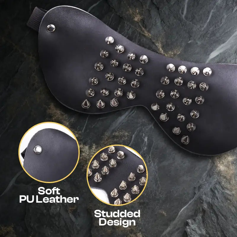 Storm Sacrifice - BDSM Studded Blindfold - Frisky Business Adult Sex Toys Shop