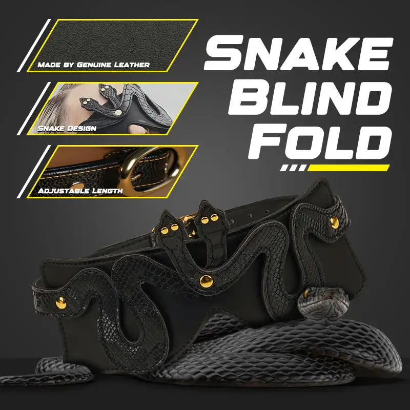 Venom Veil - Genuine Leather Snake Blindfold - Frisky Business Adult Sex Toys Shop