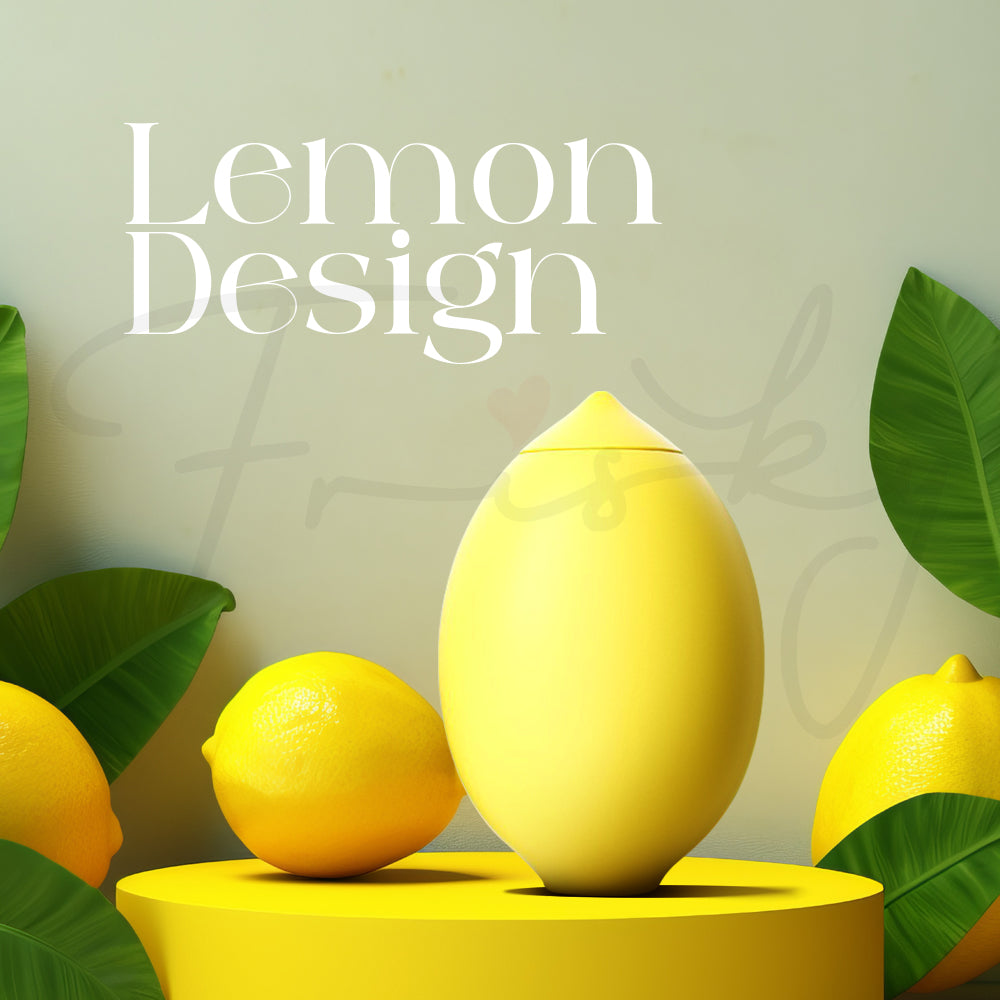 Lemon-inspired yellow bullet vibrator shown in bright modern studio setup