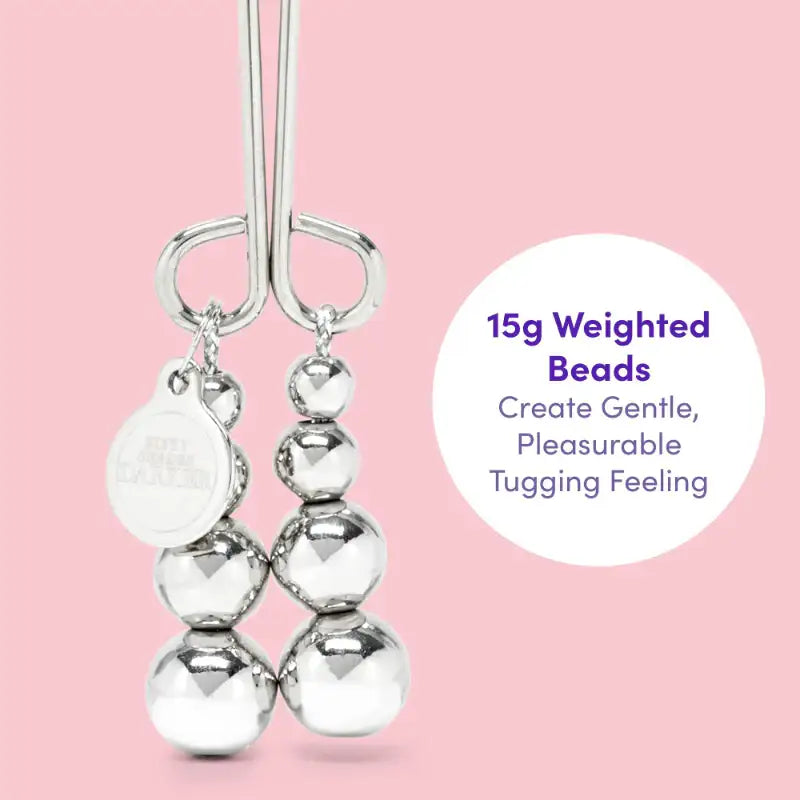 Fifty Shades Darker Just Sensation Beaded Clitoral Clamps BDSM compact portable intimate accessory Singapore