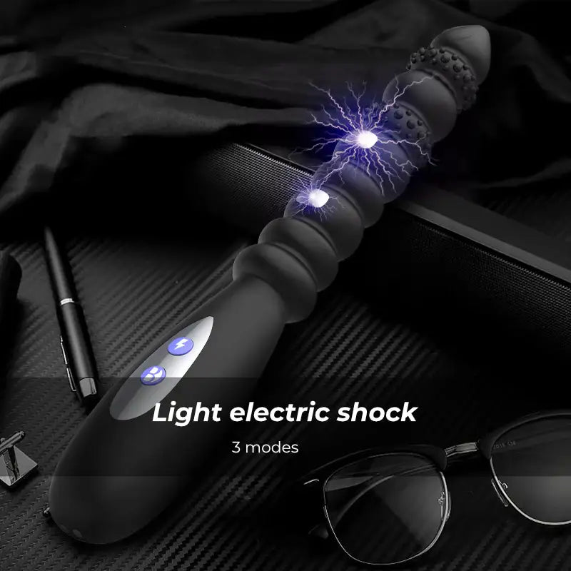 Sparkle Shivers - Vibrating Anal Beads with Light Electric Shock - Frisky Business Adult Sex Toys Shop