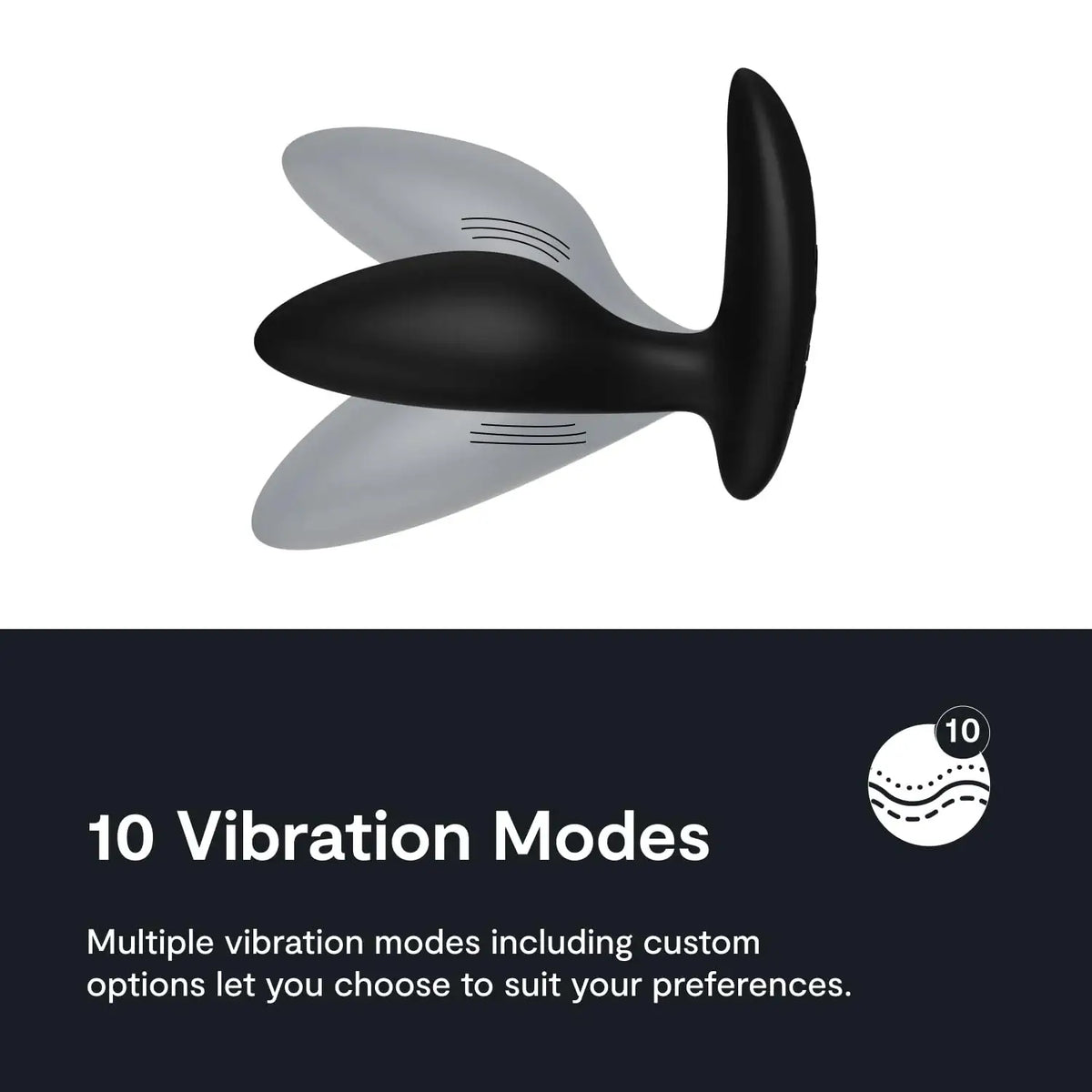 We-Vibe Ditto+ Satin Black lightweight wearable suitable for extended sessions and ergonomic comfort Singapore