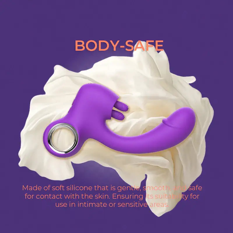 Daring Duo Delight - G-spot Vibrator with Midsection Moving Tongue - Frisky Business Adult Sex Toys Shop