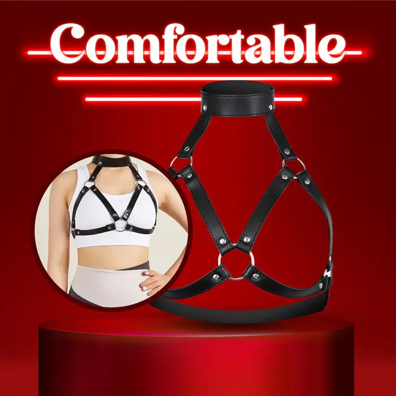 Black Magic - Female Bondage Chest Harness - Frisky Business Adult Sex Toys Shop
