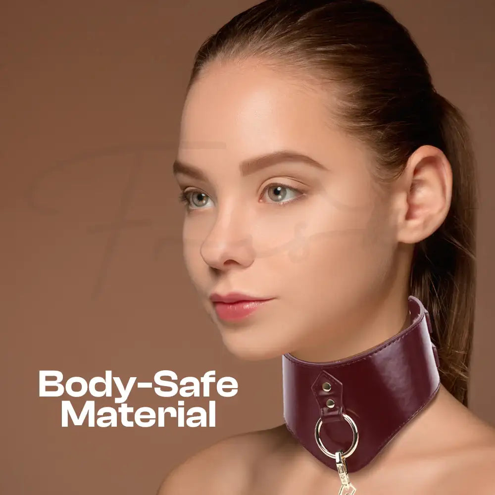 Bonded Embrace – BDSM Widen Collar & Leash - Frisky Business Adult Sex Toys Shop