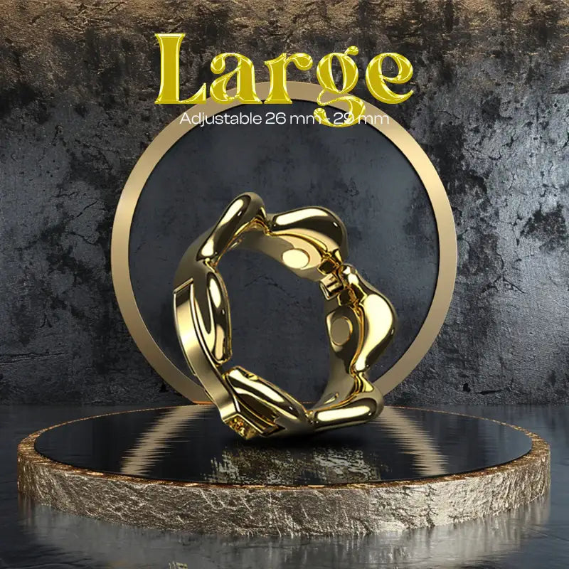 Golden Enthrall - Adjustable Zinc Alloy Cock Ring - Frisky Business Adult Sex Toys Shop