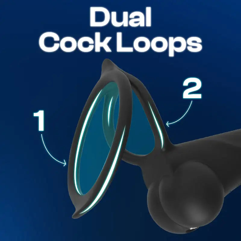 Jumpy Johnson - Vibrating Cock Ring With Dual Loops - Frisky Business Adult Sex Toys Shop