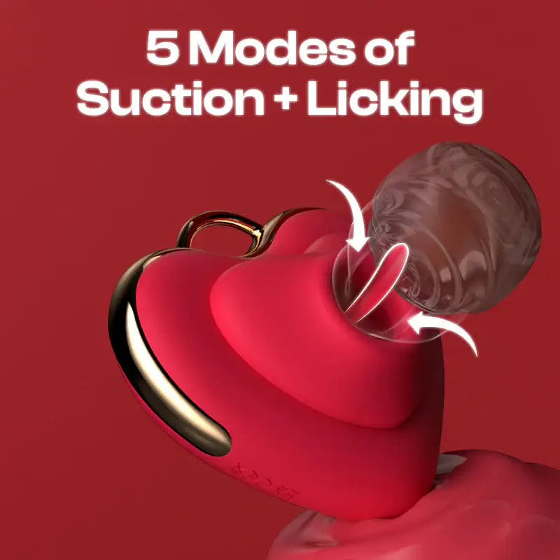 Lush Heart–3 In 1 Female Suction Licking Vibrator - Frisky Business Adult Sex Toys Shop