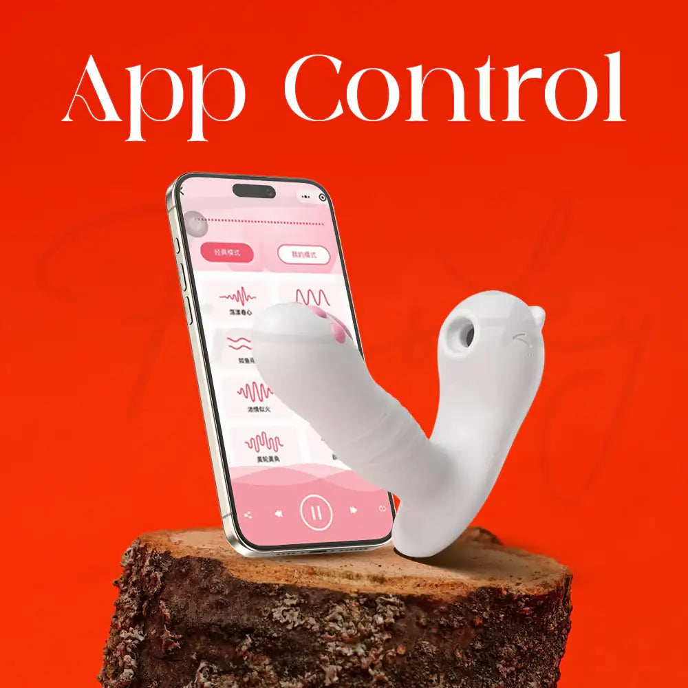 MeowMuse - APP Control Wearable Thrusting + Suction Vibrator, Adult Female Rechargeable Sex Toys - Frisky Business Adult Sex Toys Shop