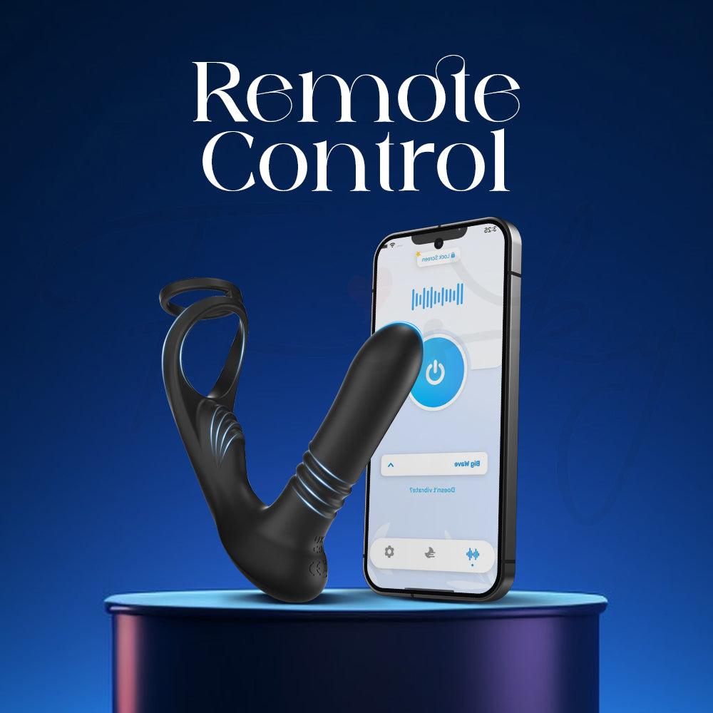 Wireless remote and smartphone app shown beside Nex Axis for easy control.