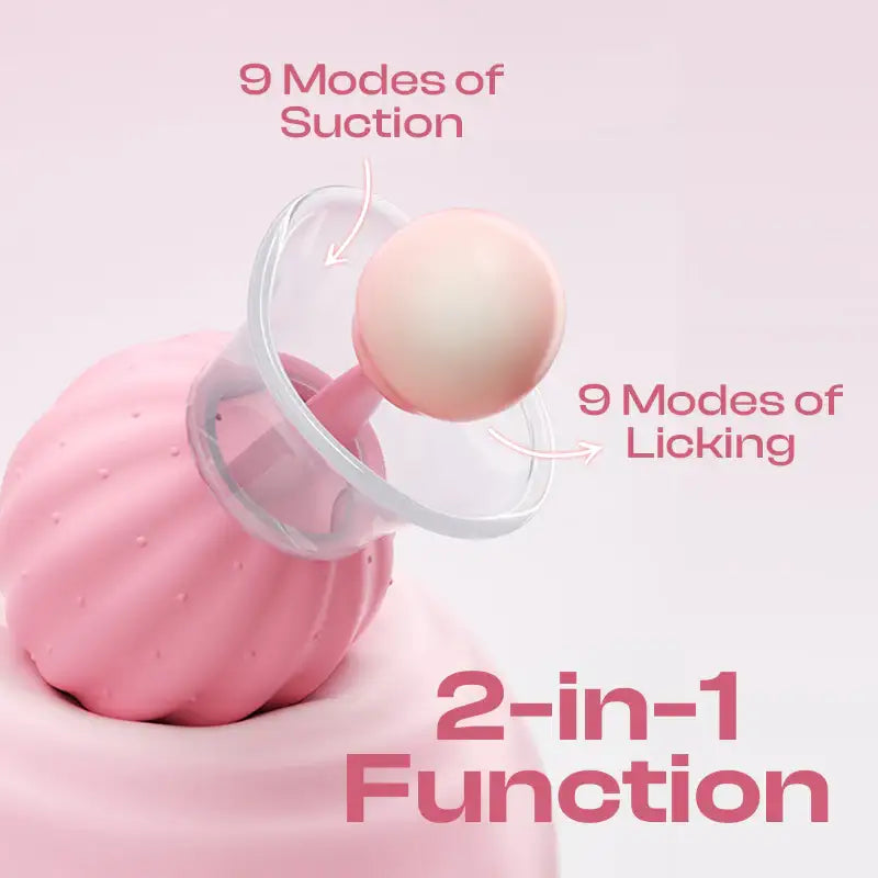 Sarah Succulent - 2-in-1 Sucking and Licking Vibrator - Frisky Business Adult Sex Toys Shop