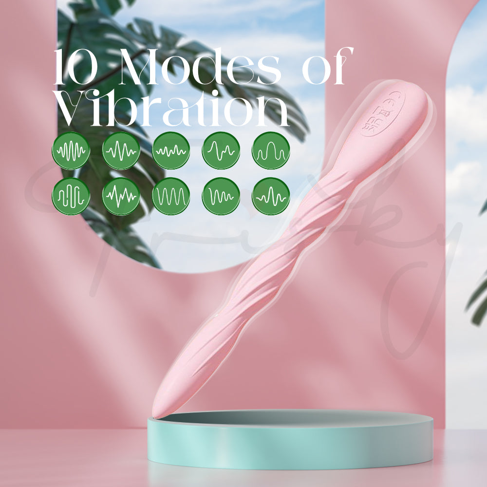 Vibrator with 10 distinct vibration modes, customizable intensity for personal pleasure