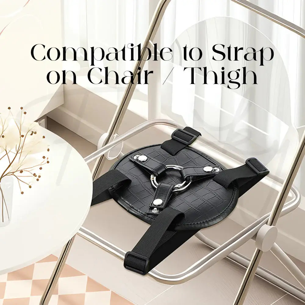 Strap Throne - PU Leather Mounting Strap for Dildo Compatible with Chair and Thigh Use - Frisky Business Adult Sex Toys Shop