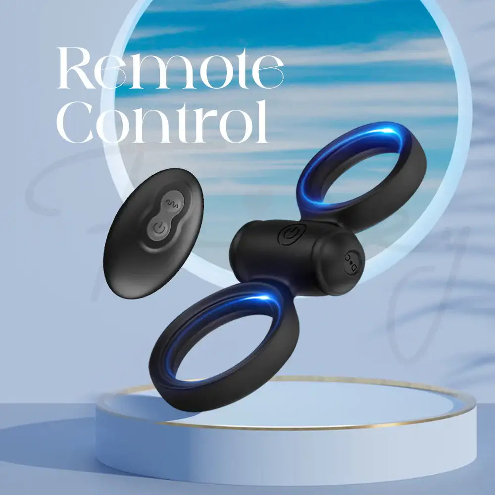 Velox Grip – Duo Loop Vibrating Cock Ring With Remote Control - Frisky Business Adult Sex Toys Shop