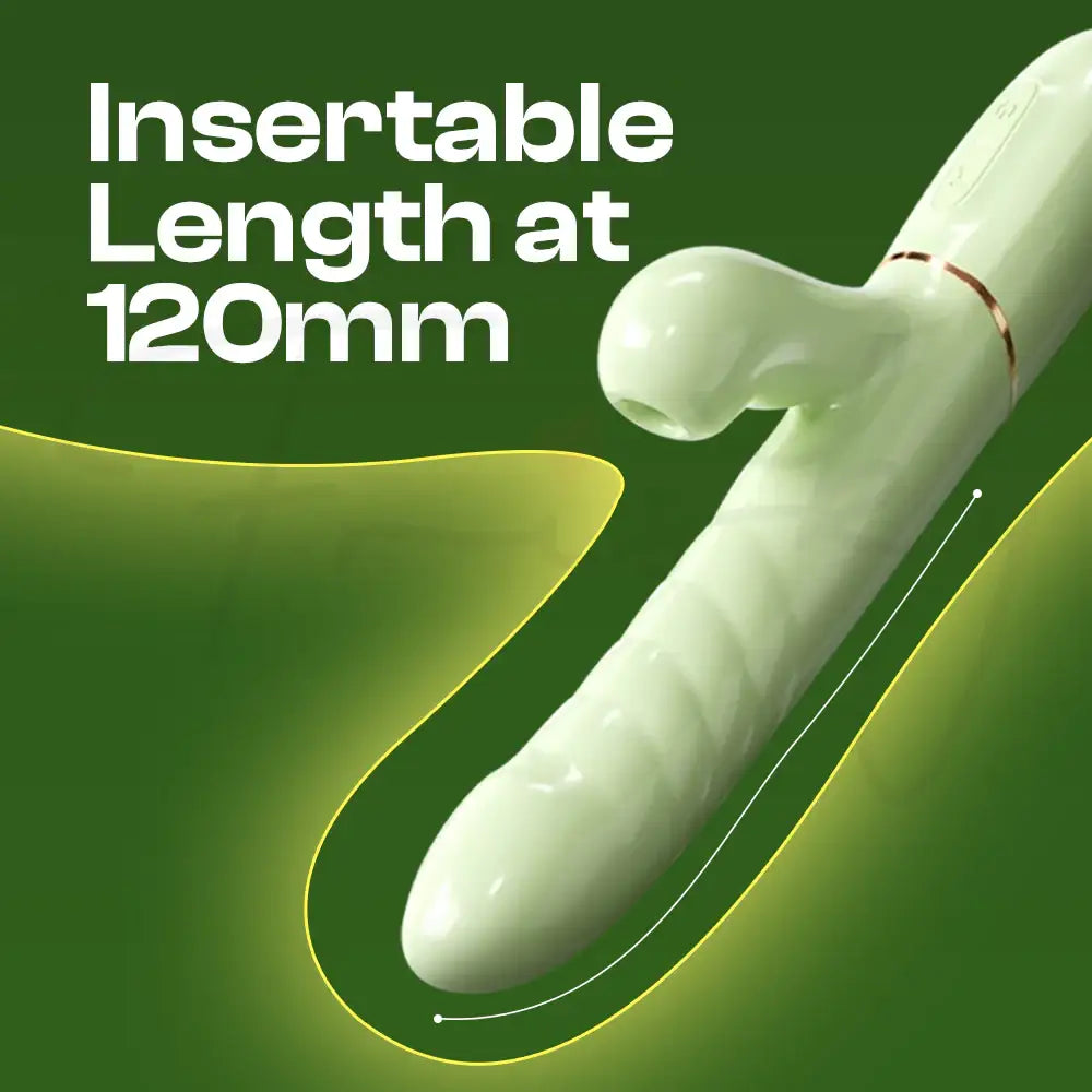 Viridian Bliss – Rotating Beads Thrusting + Suction Vibrator - Frisky Business Adult Sex Toys Shop
