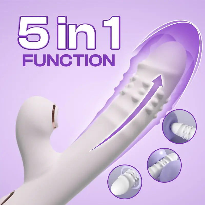Vortex Pleasure - Thrusting Vibrator with Rotating Beads, Suction and Licking - Frisky Business Adult Sex Toys Shop
