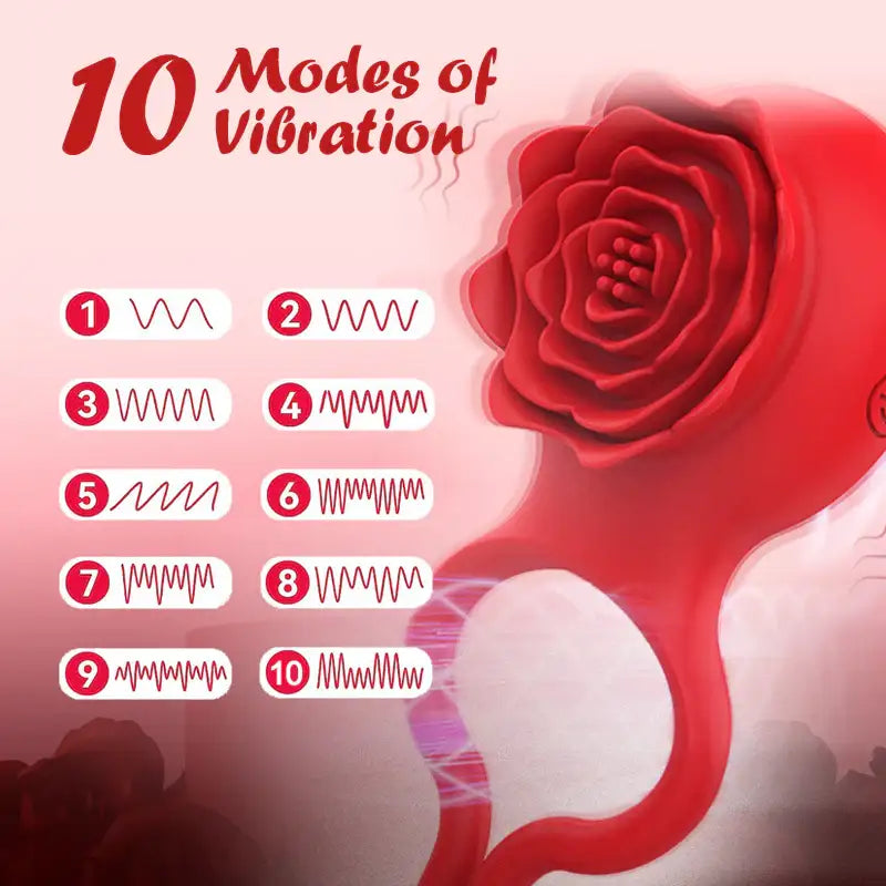 Rose Romance – Vibrating Cock Ring - Frisky Business Adult Sex Toys Shop