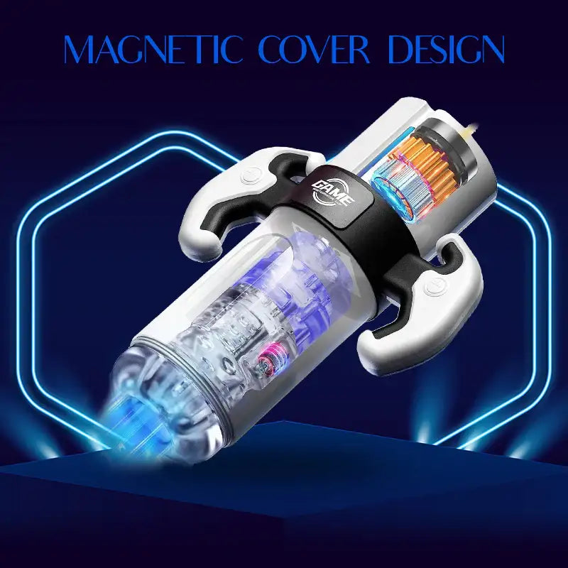 Silver Galaxy - Thrusting Rotating Masturbator and Penis Trainer - Frisky Business Adult Sex Toys Shop