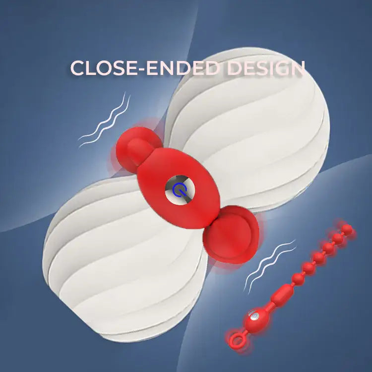 The FlexiVibe Ribbed Stroker with Detachable Vibrating Beads - Frisky Business Adult Sex Toys Shop