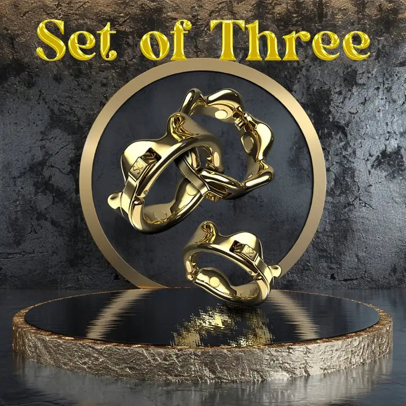 Golden Enthrall - Adjustable Zinc Alloy Cock Ring - Frisky Business Adult Sex Toys Shop