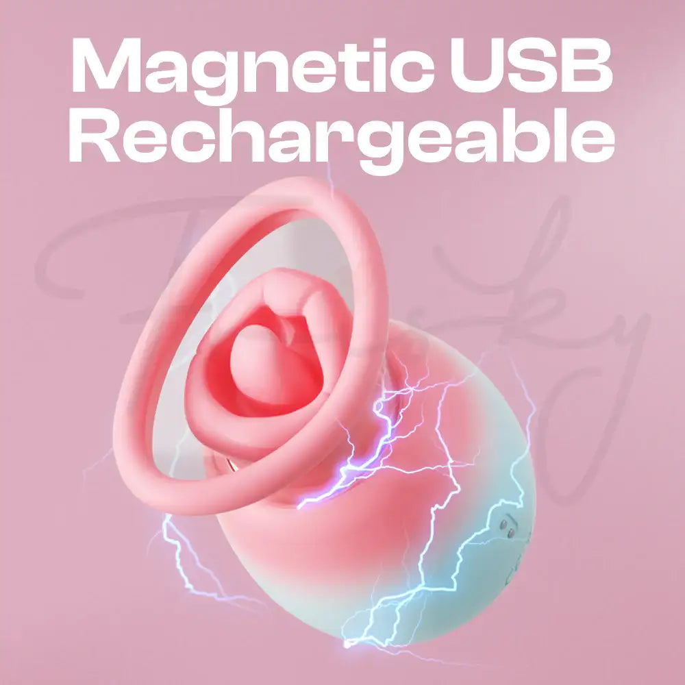 Cherry Lip – 2-in-1 Sucking and Licking Vibrator - Frisky Business Adult Sex Toys Shop