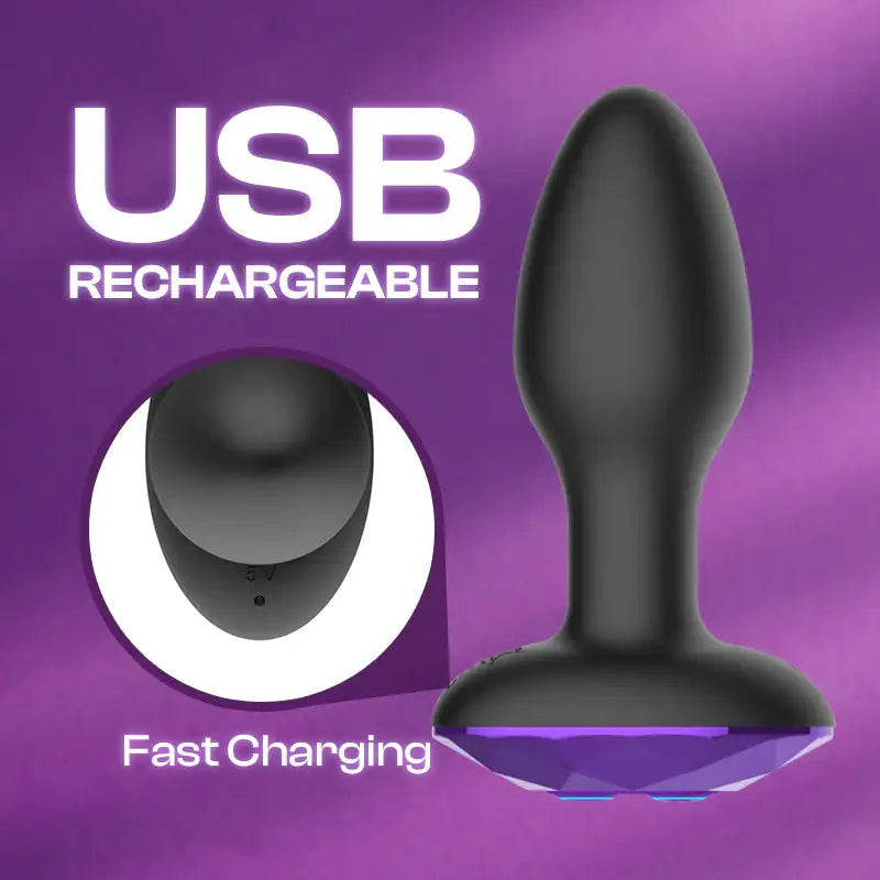 Dazzle Touch – Anal Plug Vibrator With Remote Control - Frisky Business Adult Sex Toys Shop