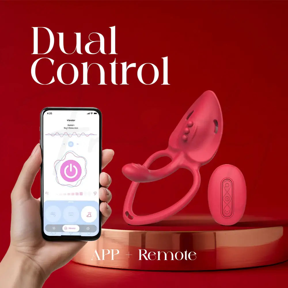 FlareBelle - Wearable Remote/APP Control Vibrator Paired With Cock Ring + Strap - Frisky Business Adult Sex Toys Shop