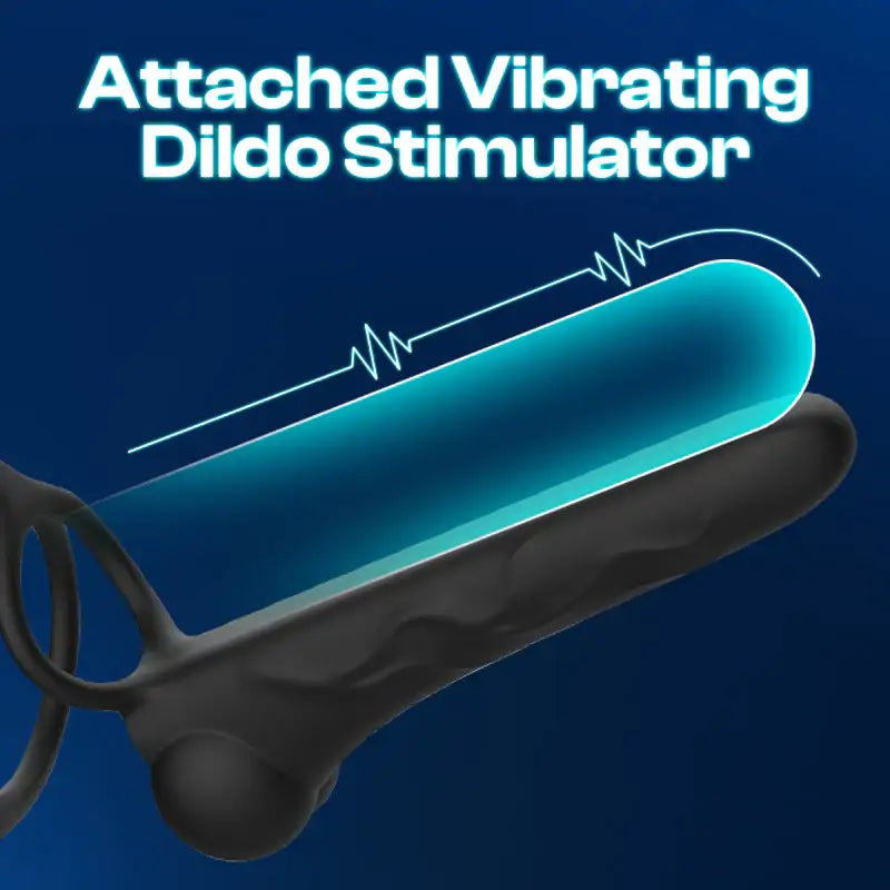 Jumpy Johnson - Vibrating Cock Ring With Dual Loops - Frisky Business Adult Sex Toys Shop