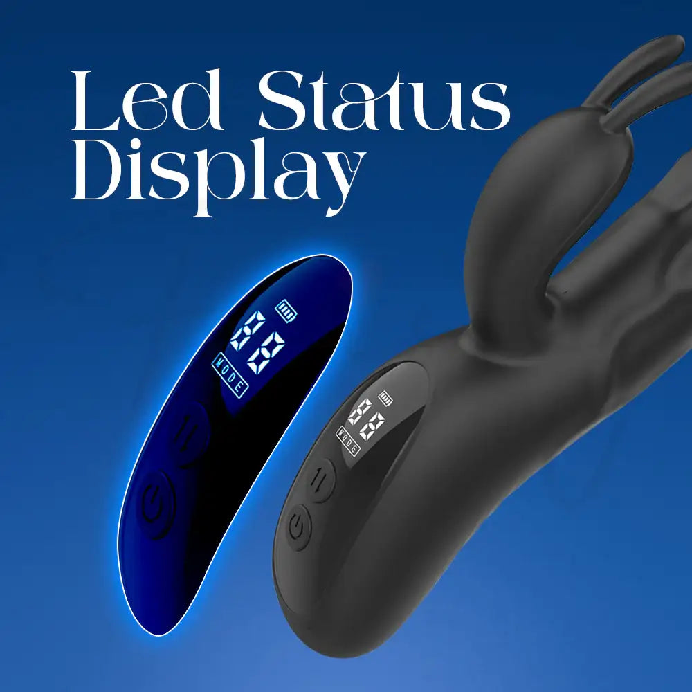 Nicole - Thrusting Rabbit Vibrator with LED Display - Frisky Business Adult Sex Toys Shop
