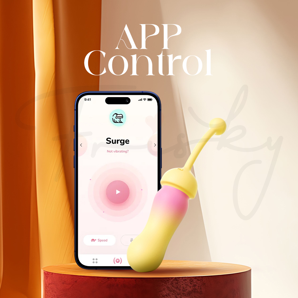 A smartphone displaying a control interface next to the device, indicating remote connectivity.