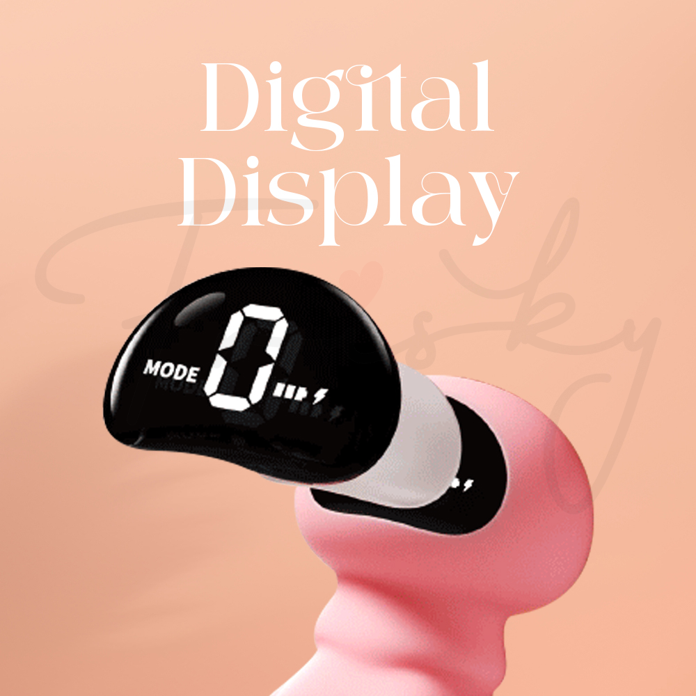 Digital display screen showing mode and intensity level clearly