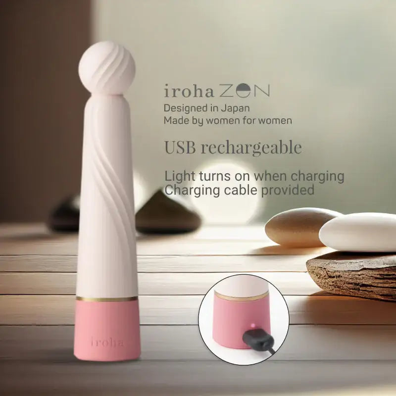 Iroha Rin + Hisui Momosango Mini Wand Vibrator Milk Green versatile multi-speed rechargeable interactive device Singapore
