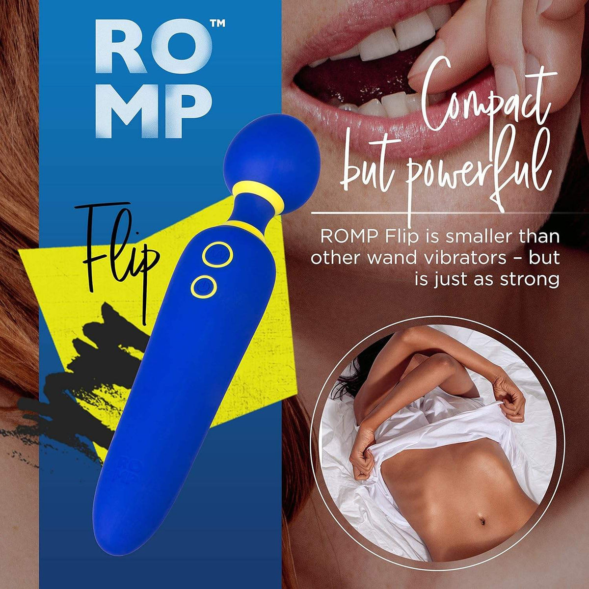 Romp Flip Wand Vibrator Multiple Vibration Modes Customizable Stimulation Singapore