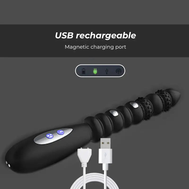 Sparkle Shivers - Vibrating Anal Beads with Light Electric Shock - Frisky Business Adult Sex Toys Shop