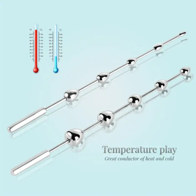 Beaded Euphoria - Stainless Steel Urethral Sounding Rod - Frisky Business Adult Sex Toys Shop