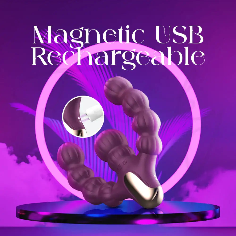 Amanly – Thrusting Dual Dildo Vibrator - Frisky Business Adult Sex Toys Shop