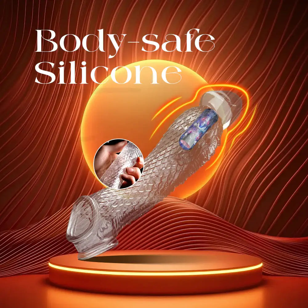 DracoFit - Vibrating Transparent Penis Sleeve - Frisky Business Adult Sex Toys Shop