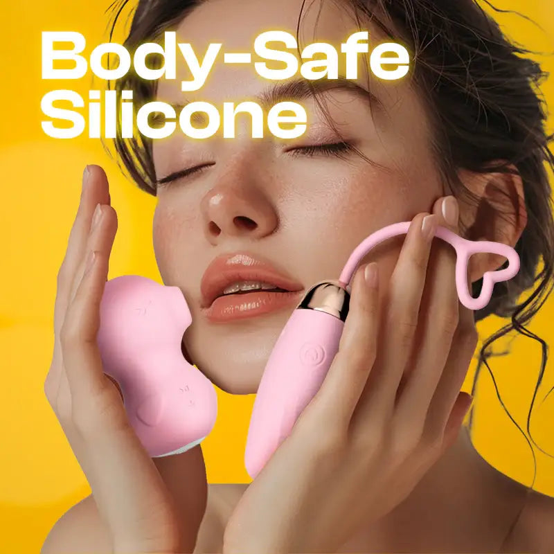 Ducky Duo - APP Control 1+1 Wireless Egg Vibrator with Suction Vibrator Set - Frisky Business Adult Sex Toys Shop