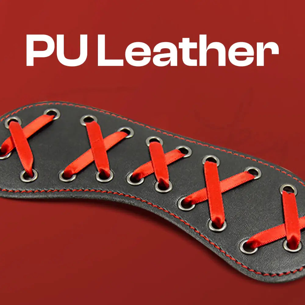 Enchanted Blind – PU Leather Ribbon Lace Blindfold - Frisky Business Adult Sex Toys Shop