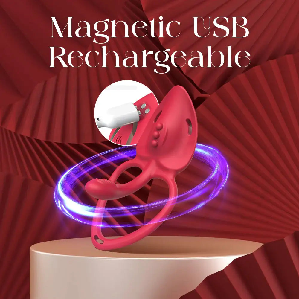 FlareBelle - Wearable Remote/APP Control Vibrator Paired With Cock Ring + Strap - Frisky Business Adult Sex Toys Shop