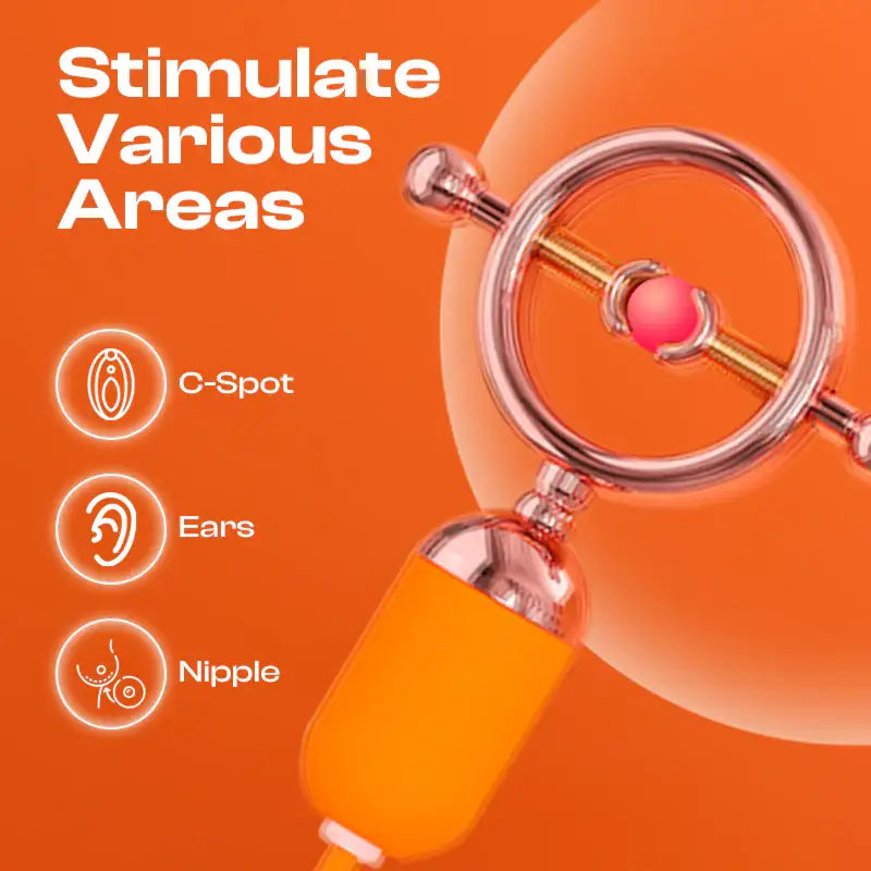 Forbidden Frenzy - Female Vibrating Nipple Clamps - Frisky Business Adult Sex Toys Shop